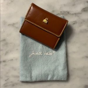 Judith Leiber Mini Coin Wallet in Cognac
